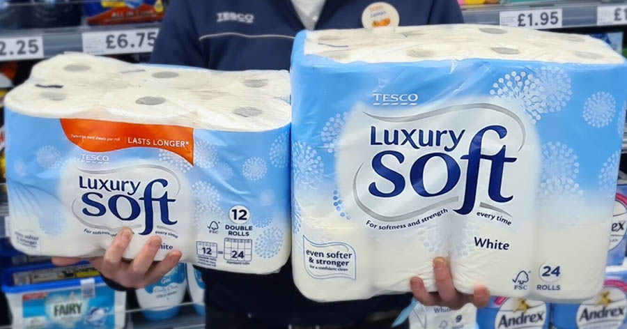 Tesco сокращает потребление пластиковой упаковки
