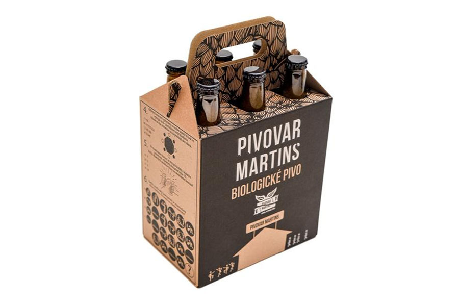 Картонна ручка для пляшок Martins Brewery з шістьма упаковками надана DS Smith