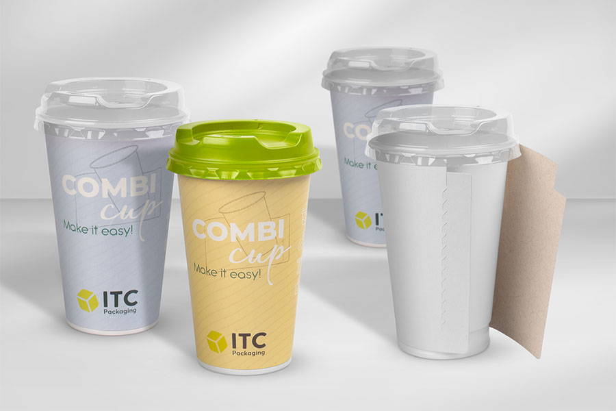 ITC Packaging термоформує пластиковий стаканчик для молочних продуктів з паперовими елементами, що відокремлюються